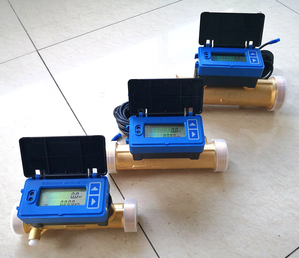 Sandwich ultrasonic liquid meter, small diameter, DN15-40mm, Rs485 sensor, MBUS, copper tube, smart water meter counter, factory