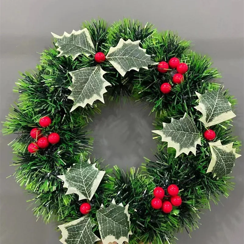 1Pcs Christmas Wreaths Door Hanging Rattan Venue Layout Christmas Decorations Garland for Home Decor 2024 New Year