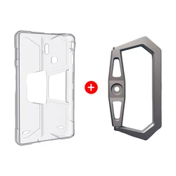 Custodia protettiva trasparente in TPU per Unihertz TANK Pad con supporto in metallo