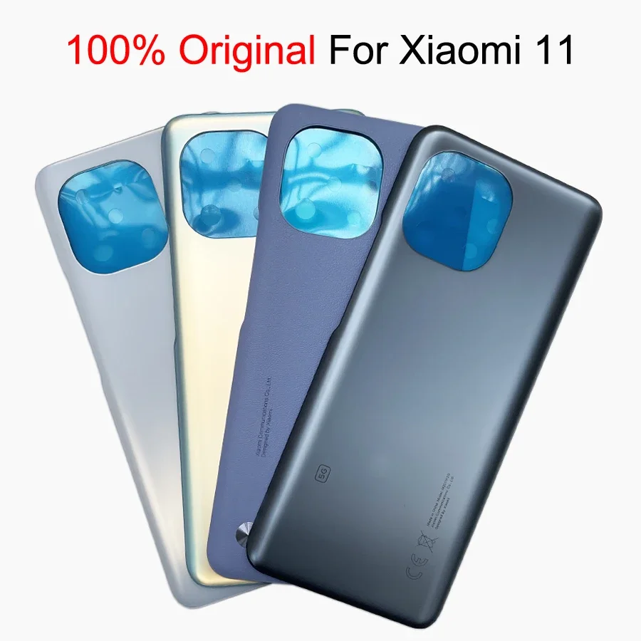 

Original For Xiaomi Mi 11 5G M2011K2C, M2011K2G Back Glass Battery Cover New Mi11 Eleven Rear Door Housing Case With Adhesive