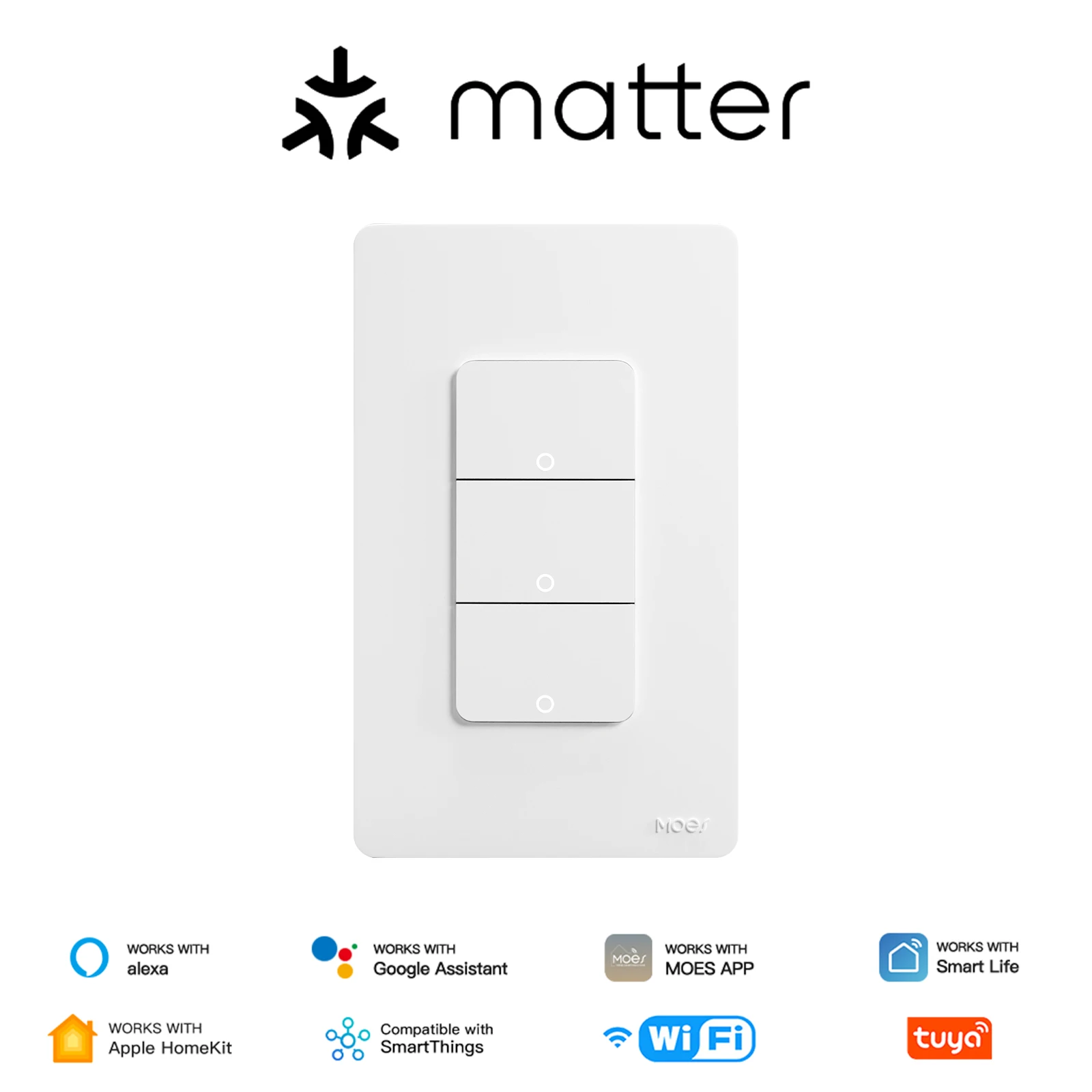 MOES WiFi Smart Light Switch with App Control and Neutral Wire