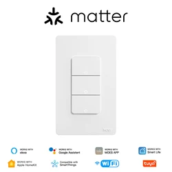 MOES WiFi Smart Light Switch with App Control and Neutral Wire (3 Gang Switch)