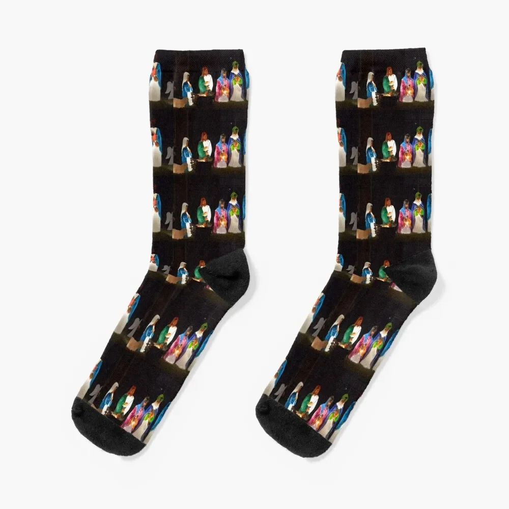 

The Nativity Socks colored Rugby FASHION Men Socks Luxury Brand Women's