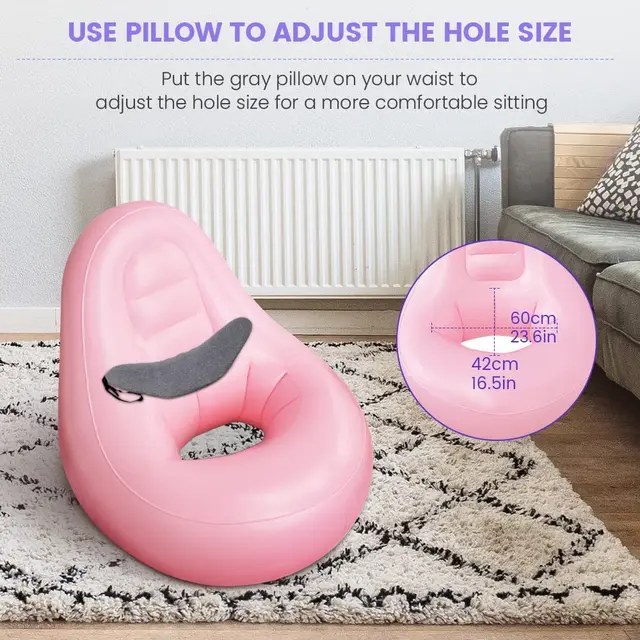 Inflatable BBL Chair Glow Up Chair for Lipo Surgery Brazilian Butt Lift  Recovery Sitting Lounging Pregnancy Gentle Butt Recovery - AliExpress