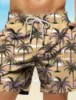 Palm Tree Tropical Men's Resort 3D Printed Board Shorts Swim Trunks Pocket Comfort Breathable Short Hawaiian Style Holiday Beach 5