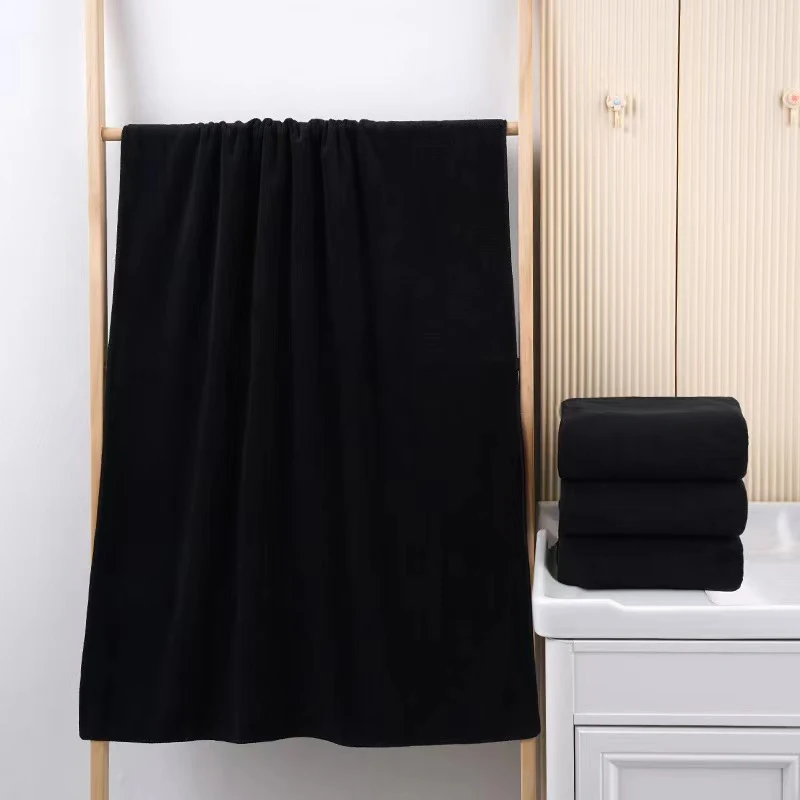 Black Microfiber Salon Hair Drying Towel Guest Used Hand Towels Hair Stylist Spa Bath Hair Drying Towel Cleaning Towel 6