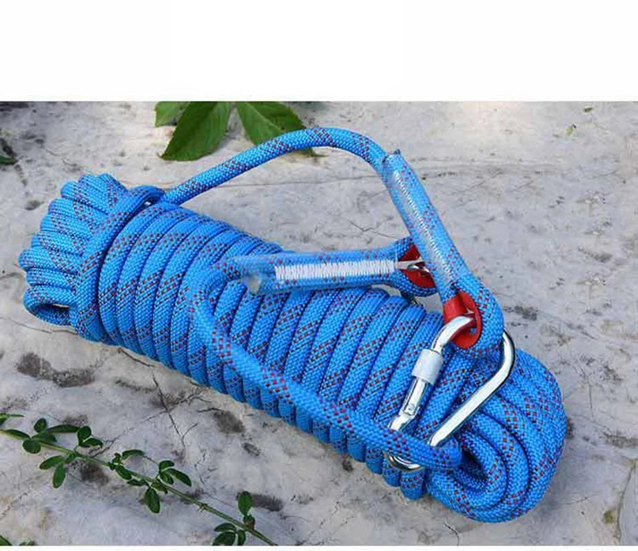 10-50M Climbing Rope 12MM Outdoor Emergency Set Static Rescue Rock Rappelling Tree Arborist Sling High Strength Cord Safety Rope