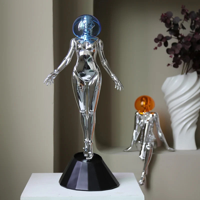 Room Decoration Art Electroplating Machinery Nude Female Decoration Statue Sculpture Living Room Study Office Figure Figurine