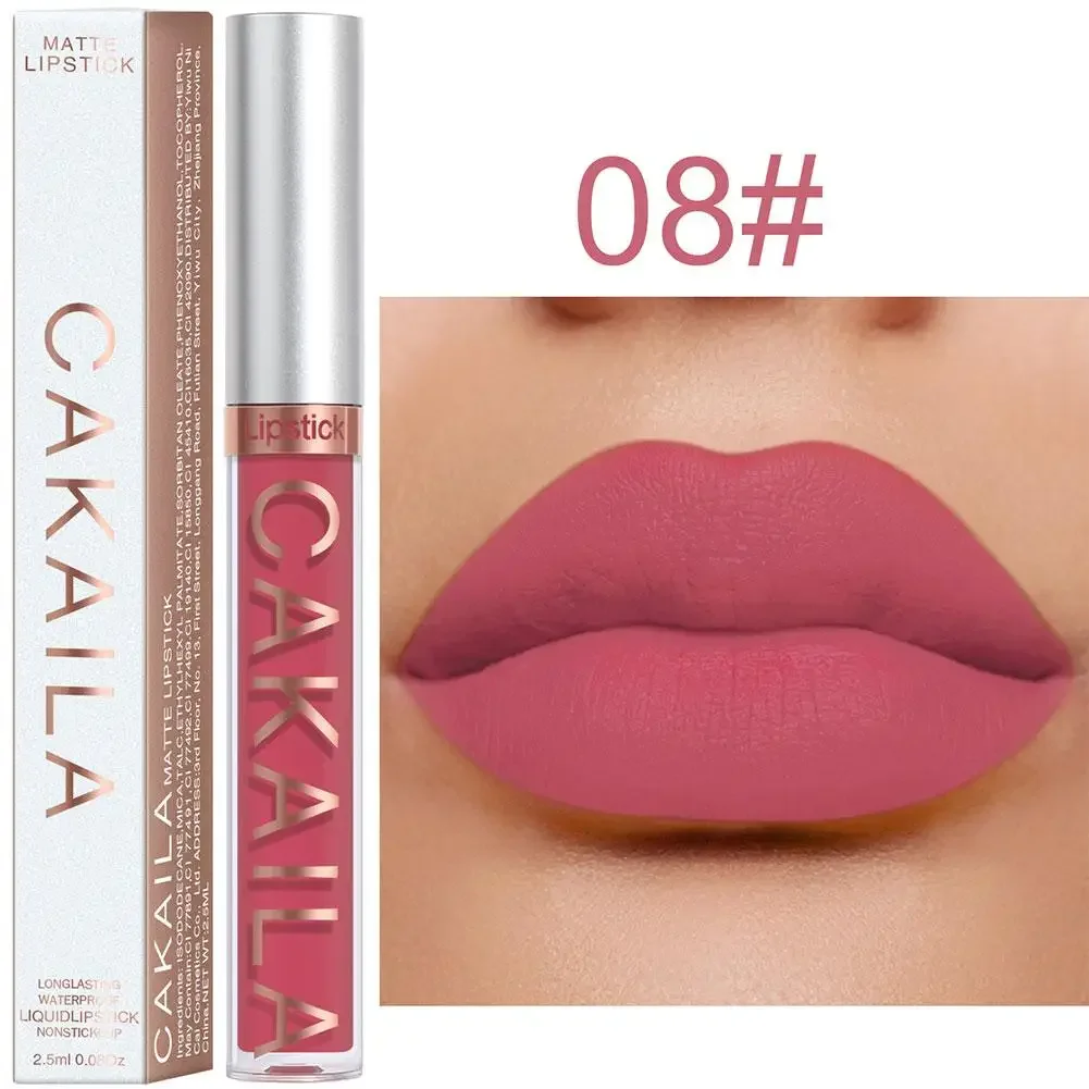 CAKAILA Nude Liquid Lipstick Set Velvet Matte Lip Gloss Cosmetic Lipstick Sexy Women Red Lipstick Nude Lasting Long Waterpr J3X4