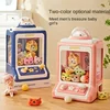 Automatic Doll Machine Toy for Kids Mini Cute Cartoon Coin Operated Play Game Claw Crane Machines with Light Music Children Toys 2