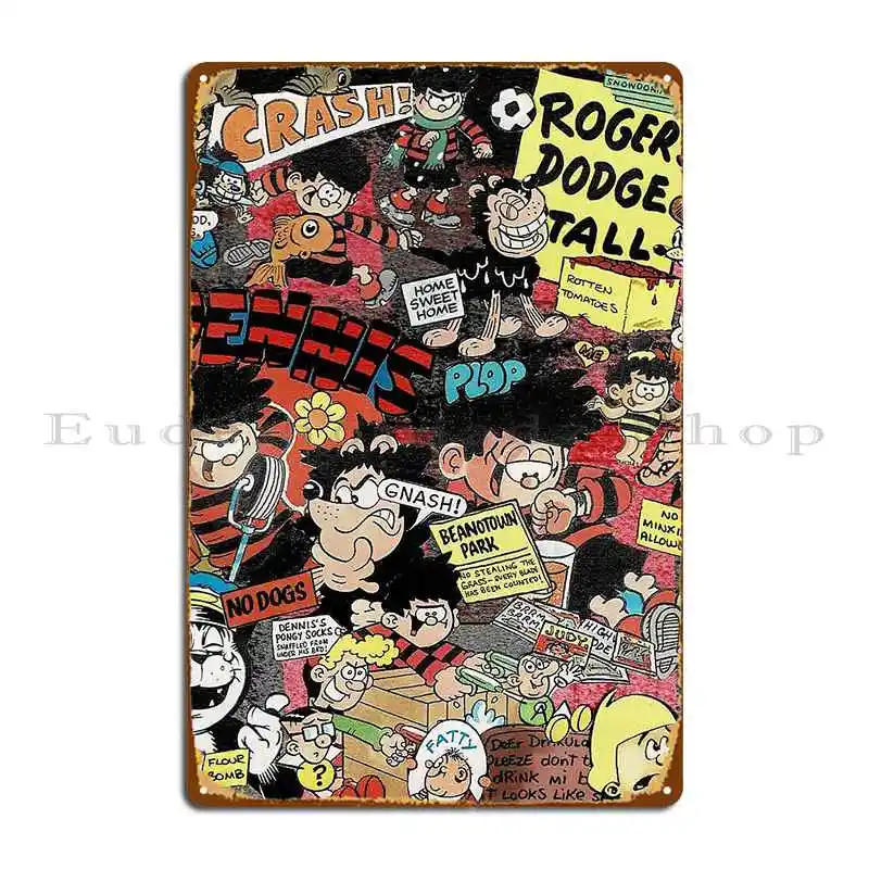 

Beano 2 Металлический Знак Персонализированный гараж Фреска Гостиная классический оловянный знак постер