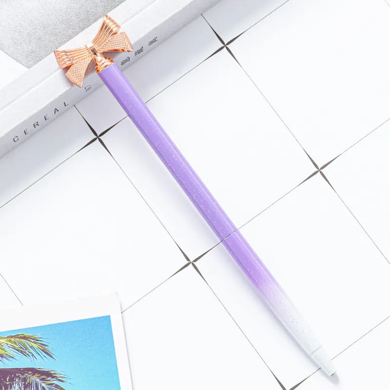 1 Piece Kawaii Ballpoint Pen School Office Supply Stationery Novel Cute Bow Metal Luxury Brand High Quality Spinning Sweet