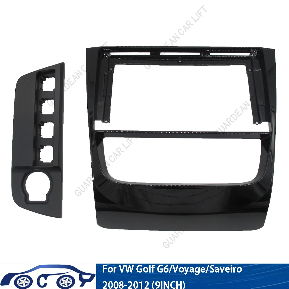 

Car Facia Panel 9Inch Frame Audio Fitting Adaptor Dash Trim Kits For VW Golf G6/Voyage/Saveiro 2008-2012 Double Din Radio Player