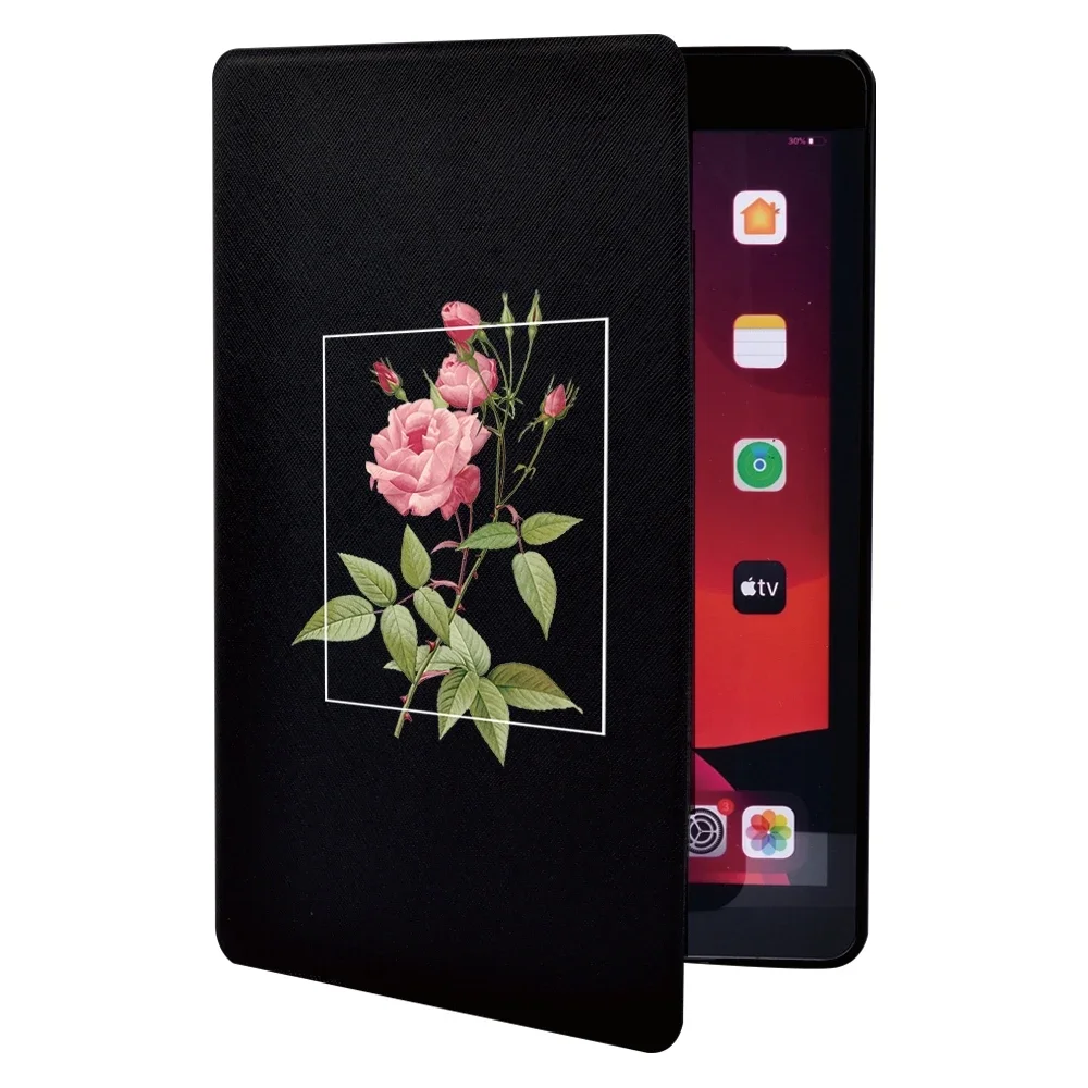 

PU Leather Tablet Case Stand Folio Cover for IPad 9th Generation 10.2" 2021 Color Pattern Shockproof Foldable Protective Case