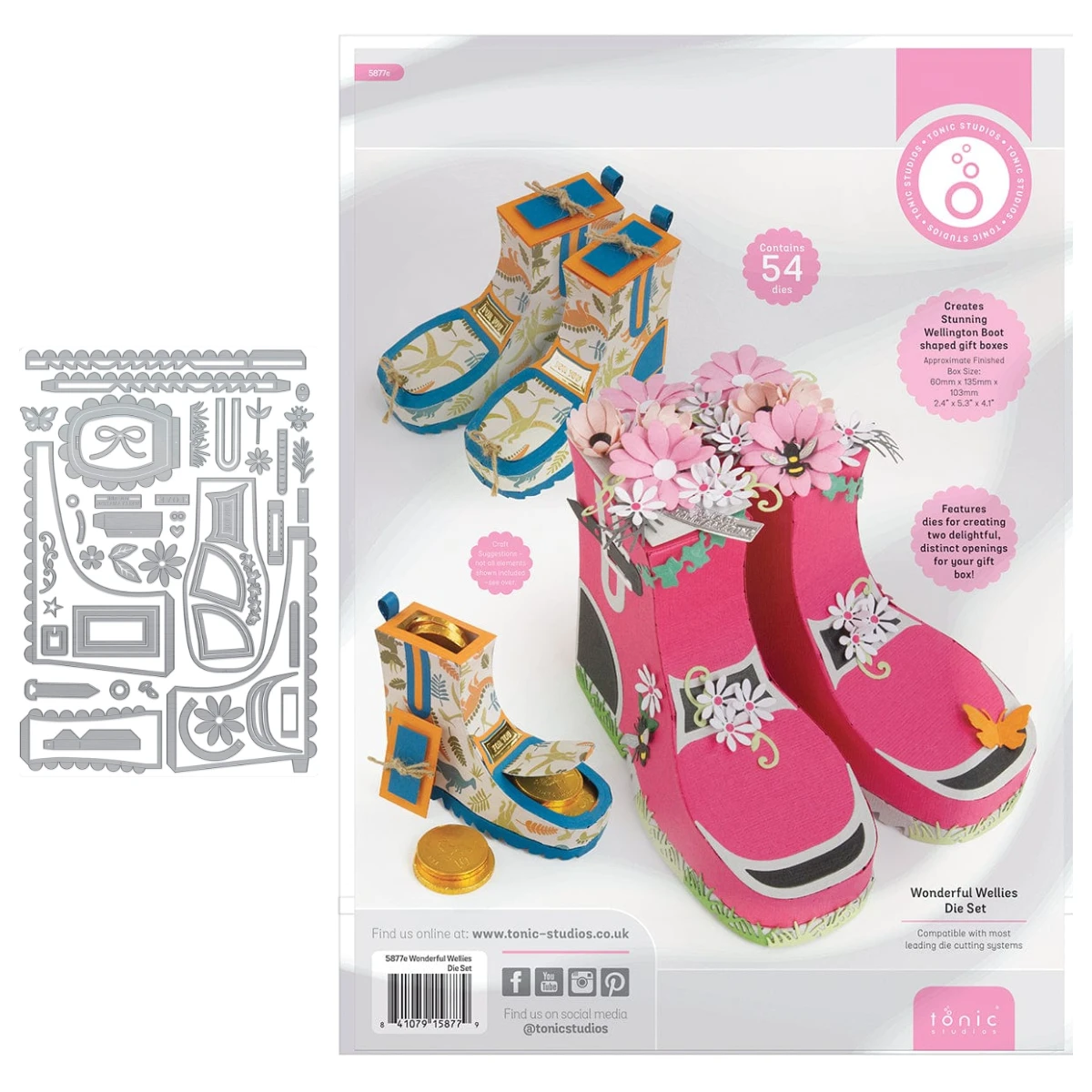 Tonic Twinkling Traditions: Die Advent Cracker Gift Box for Scrapbooking & DIY Crafts