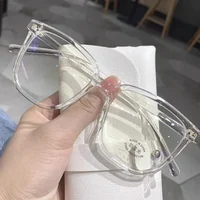 Mode Anti lumière bleue lunettes hommes ordinateur femmes lunettes mode optique plaine cadre lunettes Transparent blocage lunettes 4