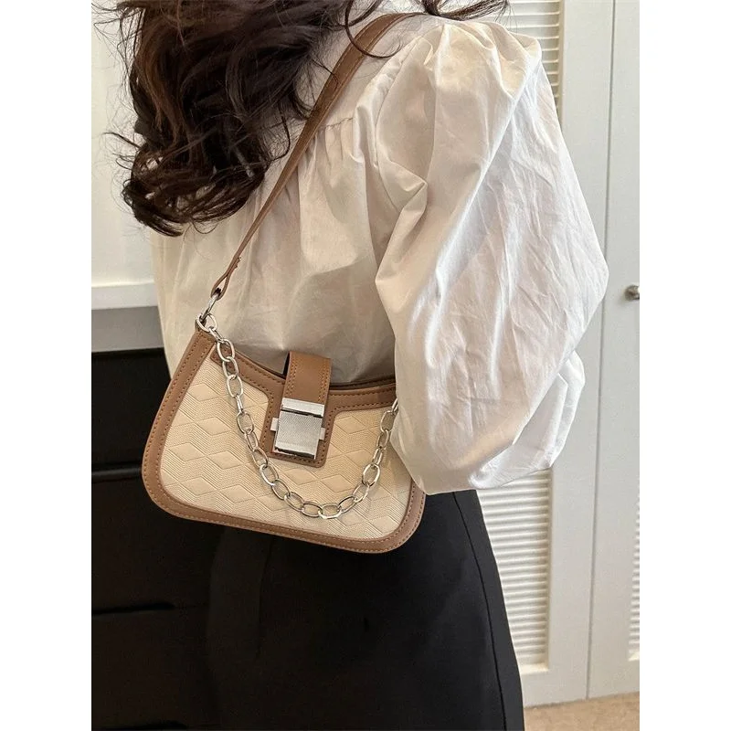 

Fashion Women Shoulder Bag Armpit Bag Design Underarm Bag Pleated Saddle Bag Solid Color Messenger Bag Purse Hobos Handbags Y2K