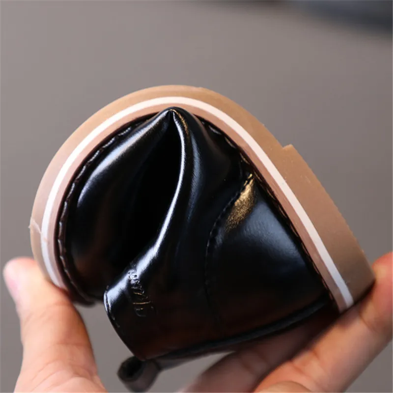 New Autumn Baby Shoes Leather Toddler Girls Boots Rubber Sole Kids Ankle Boots Fashion Children Shoes Size 15-25