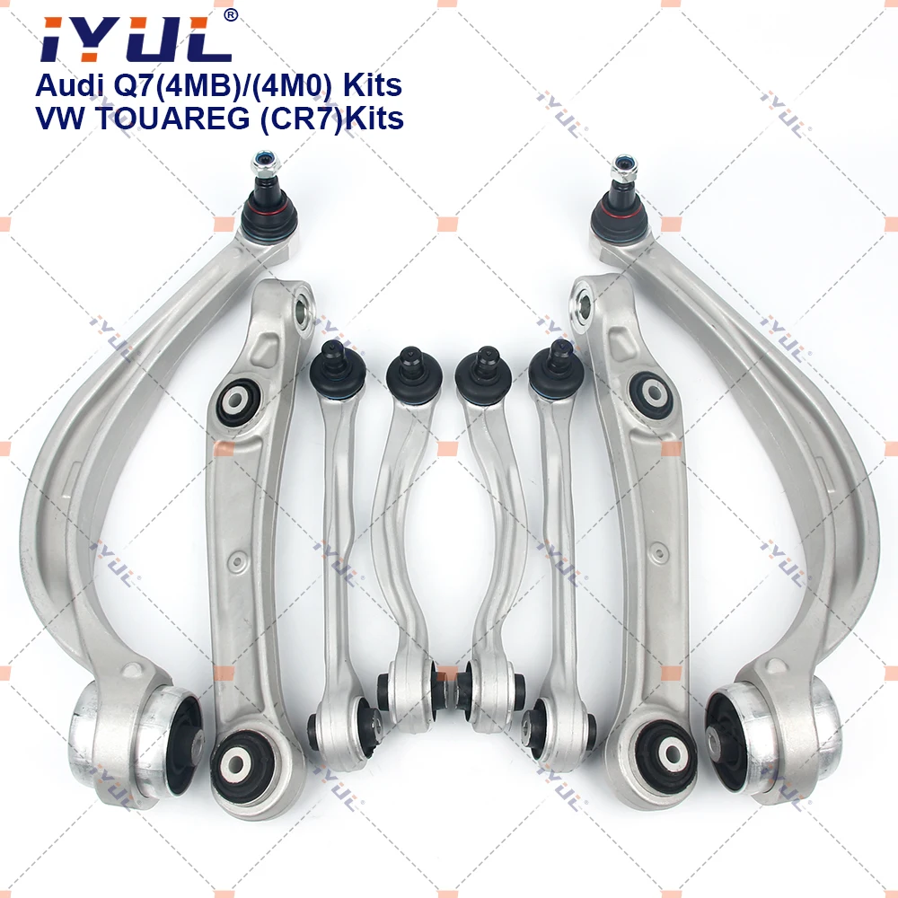 

IYUL Front Upper Suspension Control Arm Kits Of 8 For Audi Q7 4MB 4MG Q8 4MN A8 4N8 VW TOUAREG CR7