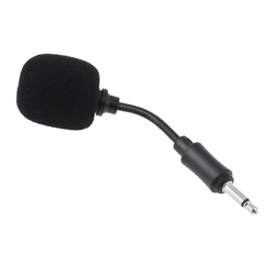 Compact Mini 3.5mm Flexible Boom Microphone for Loudspeakers - Convenient and Quick (Black)