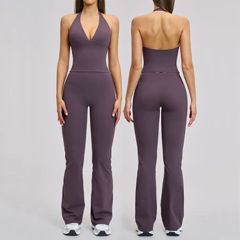 Yoga Set 2 PCS Women Clothes Workout Outfits Fitness Suit Sportswear Gym Tracksuit High Waist Leggings Sports Bra Athletic Wear 1