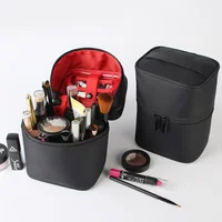 Travel Barrel Shaped Makeup Organizer Female Cosmetic Toiletry Wash Zipper Pouch Women's Trip Make Up Box Accessories Supplies 1
