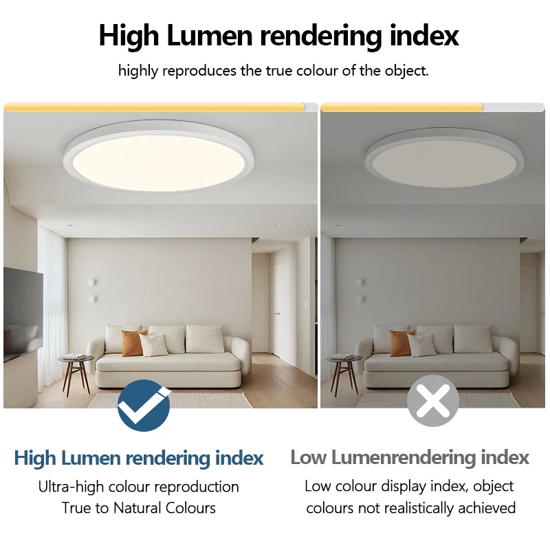 Smart Ceiling Lights 0.9 Inch with Remote APP Control Ultra Thin Dimmable Large Modern Round Lamp Sccaf5ba87d194835a013c55031b087d6u