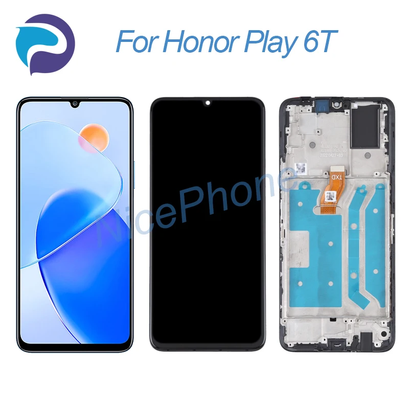

Для Honor Play 6T ЖК-экран + сенсорный дигитайзер дисплей 1600*720 VNE-AN40 Play 6T ЖК-экран дисплей