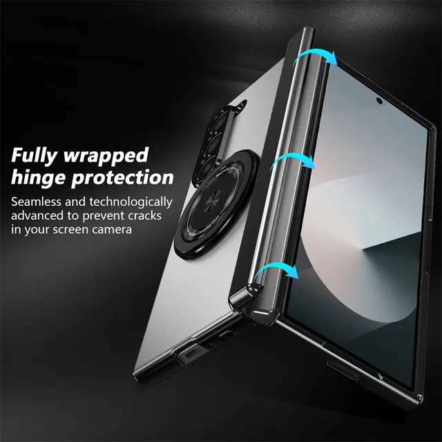360 ° Drehbare Halterung Magsafe Scharnierhülle für Samsung Galaxy Z Fold 8U 7 6 5 4 3 5G Bildschirmglas Rundum-Schutzabdeckung – Detail 3