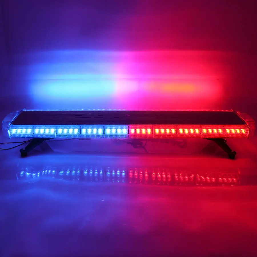 47 Inch 88 LED Amber Rooftop Police Truck Emergency Strobe Lights Bar with Siren Warning Flashing Lighting Signal Lamp 47