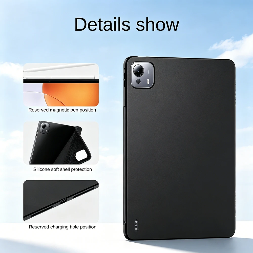 Tzion Soft Silicone Black Tablet Case - Sleek and Durable Protection
