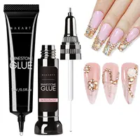 Makartt Nail Rhinestone Glue, Gel Nail Glue for Rhinestones for 3D Design Super Strong Adhesive Nail Gem Glue for Christmas DIY 1