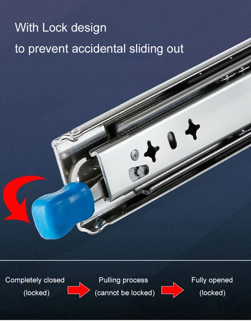 Guías Para Cajones De Cierre Suave - 4 Pares (40 Cm), Extracción Completa Y Rodamientos De Bolas