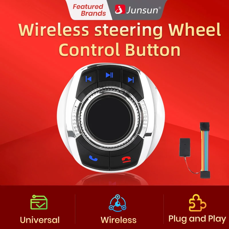 Junsun Universal Car Wireless Steering Wheel Control Button For For