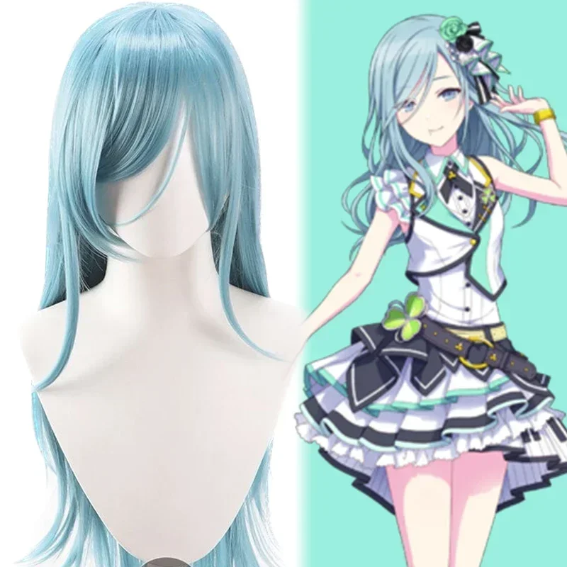 

Hinomori Shizuku Cosplay Wig for Girl Green Long 80cm Wig Cosplay Anime Perruque Project Sekai Colorful Stage More More Jump!