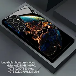 Earth at Night Exquisite Luxury High - End Glass Phone Case - Galaxy S21 FE 5G (HS)