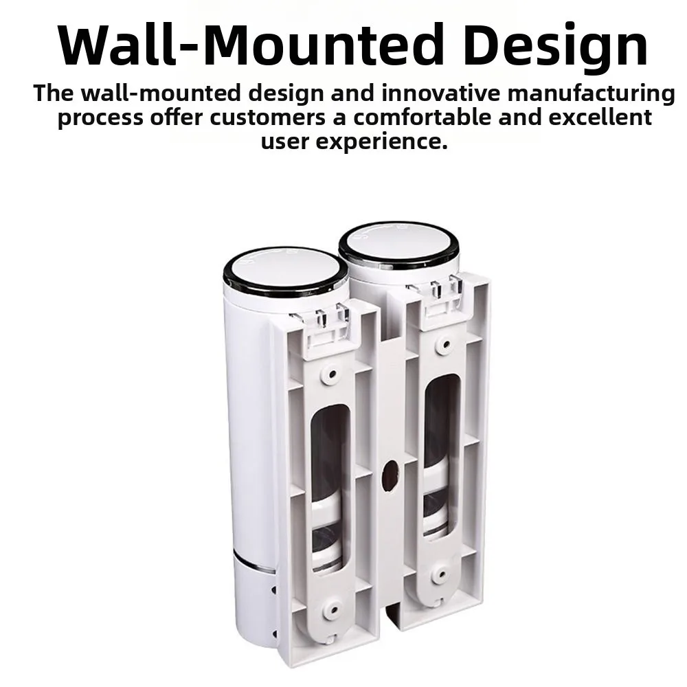 Wall-Mount Soap Dispenser 2/3 Head Refillable Liquid Soap Container Drip Type Large Capacity Hand Sanitizer Jar Shower
