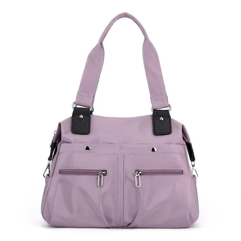 Women's Waterproof Nylon Tote Bag - Large Capacity Shoulder and Crossbody Handbag