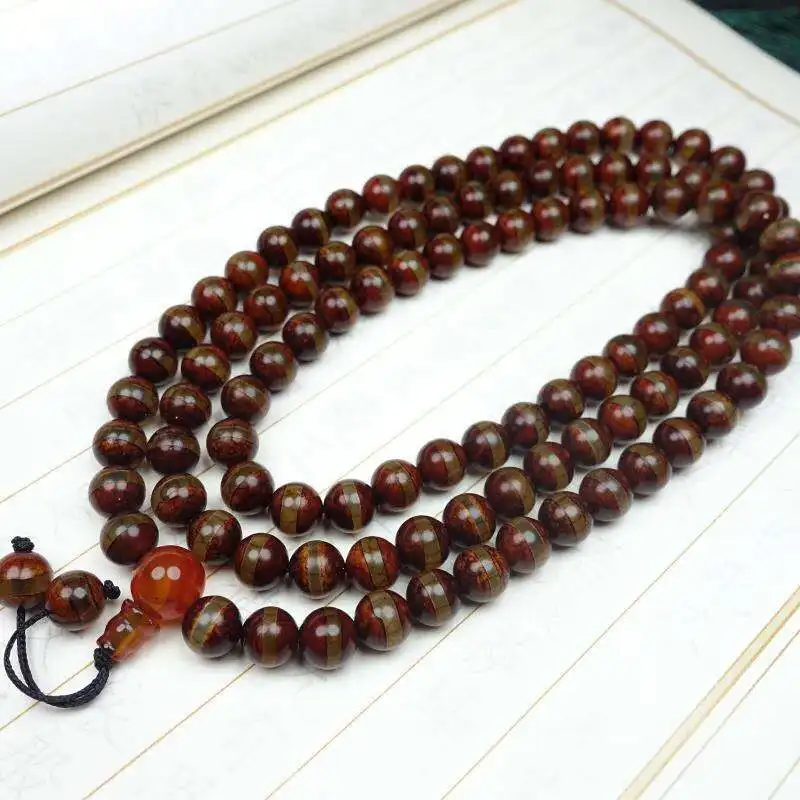 

First-Line Tibet Beads Vintage Agate 108 Pcs round Beads Diy Bodhi Rosary Ornament