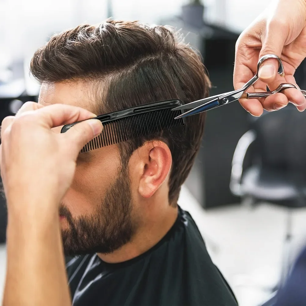 Description Picture 6 of item12Pcs Anti-static Hair Combs Mini Double Side Brush Professional Beard Comb Barber Hair Comb Hair Styling Tool Salon Accessories