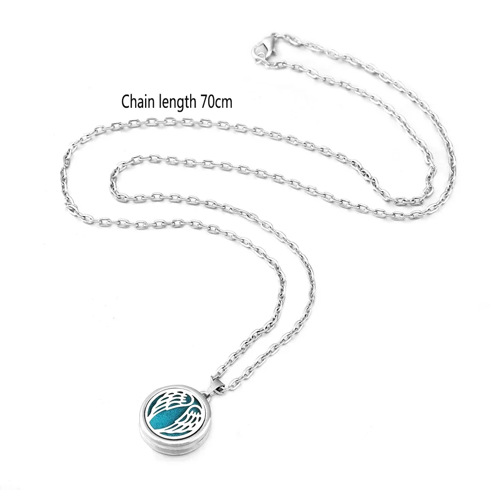 Tree of Life Aromatherapy Necklace - Stainless Steel Essential Oil Diffuser Pendant Jewelry Gift