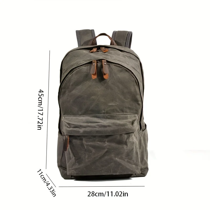 Designer Waterproof oil wax Canvas Daypacks Unisex men Vintage Backpacks women Anti-thief Travel Rucksacks Retro School Bags travel backpack,school bag