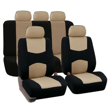 Coprisedili Universali in Poliestere per Auto, Set Coprisedili Adatto alla Maggior Parte di Auto, SUV, Furgoni, Tessuto Liscio Bicolore, Elegante Protezione per Sedili Auto