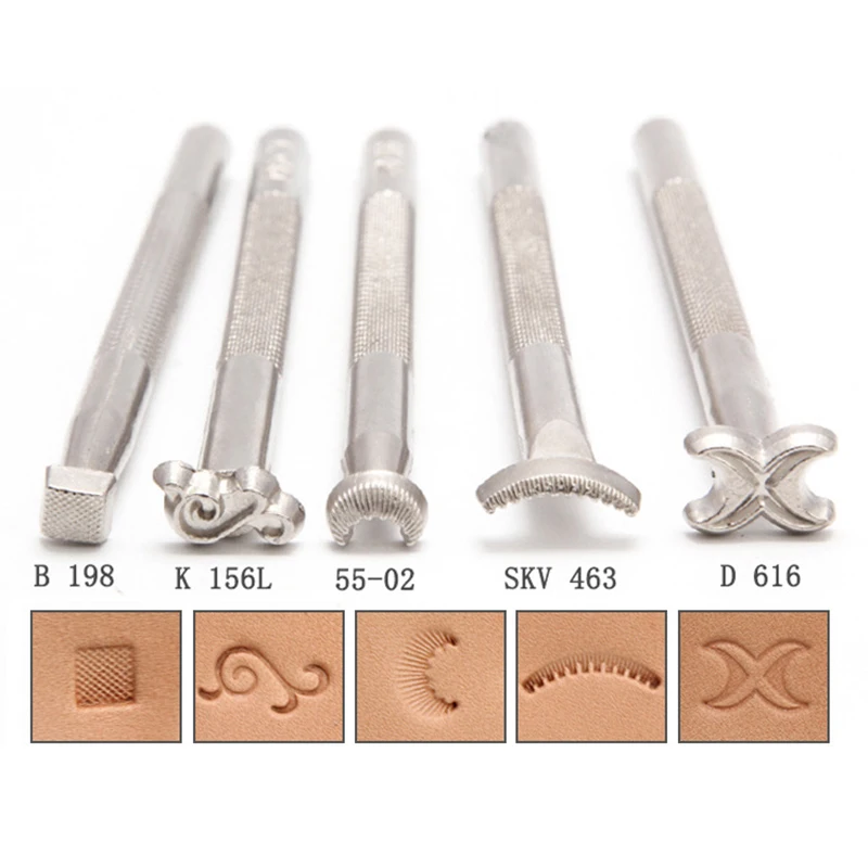 Leather Stamp Printing Tool Kit Alloy Stamp Punch Set Carving Saddle Making Tools Leather Craft Artwork Embossing Supplies