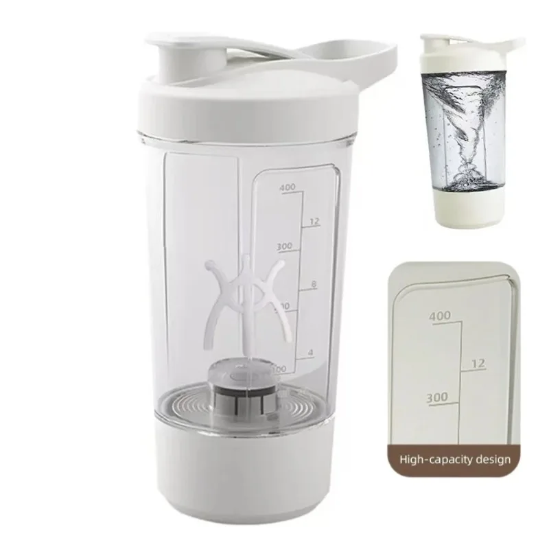 Electric Self Stirring Mug,Protein Powder Milkshake Shaker Bottle,USB Charging Shaker Cup with Scale 15 Oz Water Cup,BPA Free
