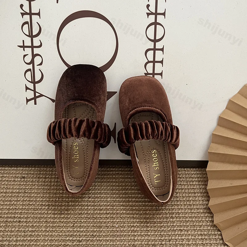 New 2025 Fashion Baby Girls Princess Band Shoes Shallow Velvet Infant Toddler Children Slip on Dance Shoes Soft Sole Flat Shoes 3