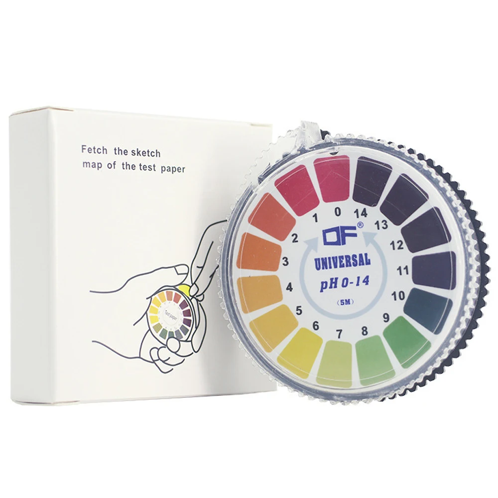 

5M Alkaline Acid Indicator Meter Test Roll Paper 1-14 PH Meter Paper PH Test Roll for Water Urine Saliva Accurate Measuring