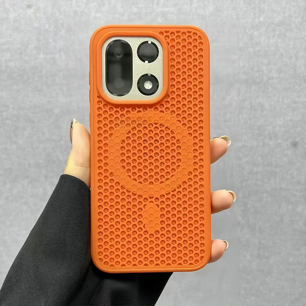 Cooling Breathable Mesh Magnetic Case with Heat Dissipation and Shockproof Hard Cover