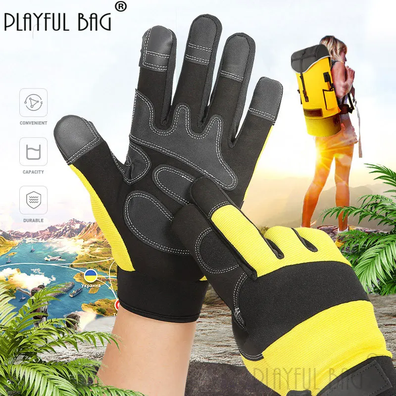 

Climbing gloves Multifunctional Outdoor Rock climbing Wear resistant Training Downhill Cycling sport protect equipment ZL242