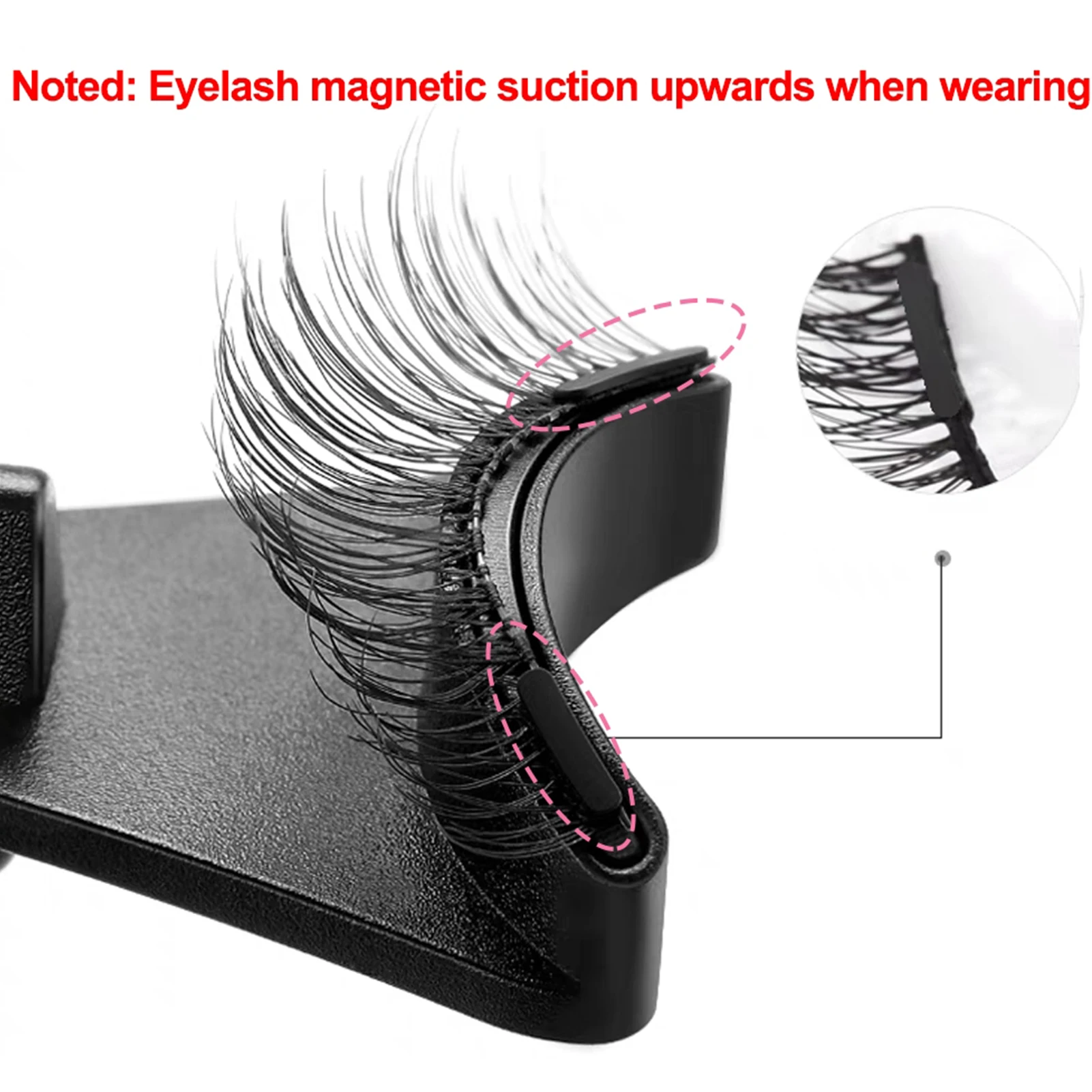 Natural Magnetic Eyelash Handmade 3D Lashes strip False Eyelashes Glue-free Tweezers Set Reusable eyelashes for women Makeups fake eyelashes